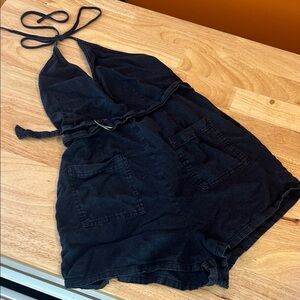 Free People navy Halter Romper